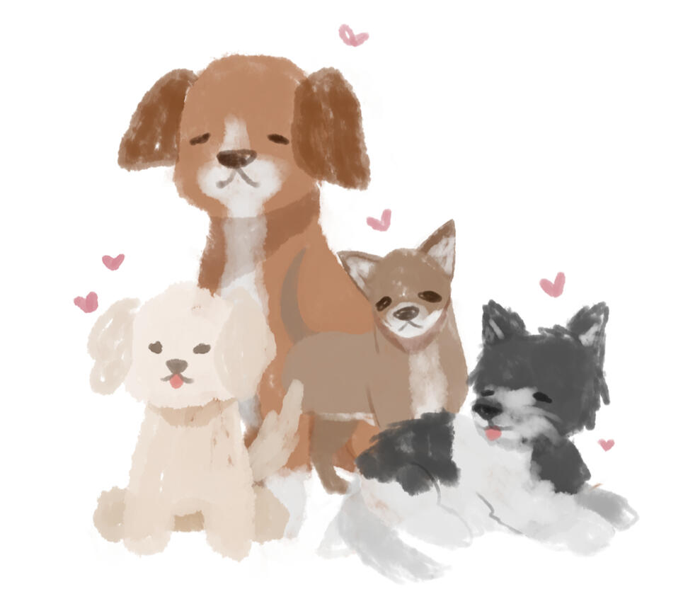 painted; dogs