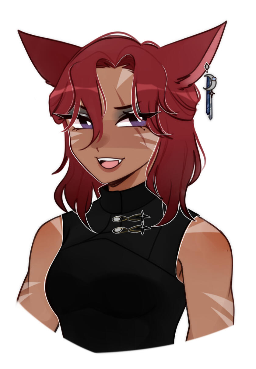 ffxiv oc; sketch / miqo'te