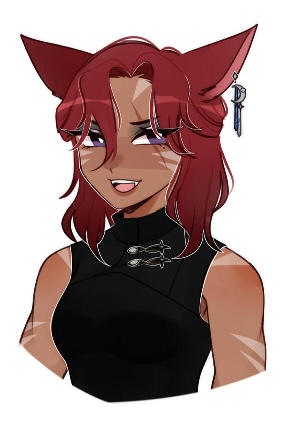 ffxiv oc; sketch / miqo'te